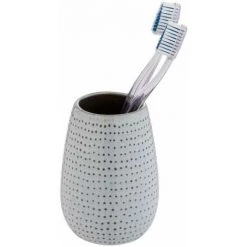 WENKO Porte Brosse à Dents Bellante, Gobelet Salle De Bain En Céramique De Haute Qualité, Surface émaillée à Petits Points, Céramique, (l/p X H) : Ø 8x12 Cm, Bleu Clair 11 WENKO Porte Brosse à Dents Bellante, Gobelet Salle De Bain En Céramique De Haute Qualité, Surface émaillée à Petits Points, Céramique, (l/p X H) : Ø 8x12 Cm, Bleu Clair -WENKO Soldes 55427554 5