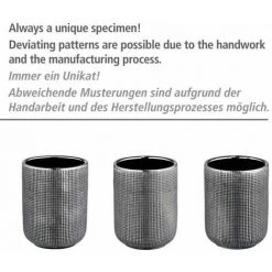 WENKO Distributeur Savon Liquide Rivara, Capacité 400 Ml, Céramique à Relief Peint à La Main, Ø 10,5 X 12 Cm, Argenté 11 WENKO Distributeur Savon Liquide Rivara, Capacité 400 Ml, Céramique à Relief Peint à La Main, Ø 10,5 X 12 Cm, Argenté -WENKO Soldes 55427555 5