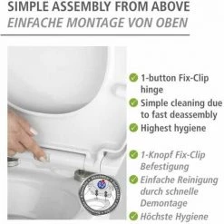 WENKO Abattant WC Avec Frein De Chute Rollin'Art, Abattant WC "under Water", Surface En Relief, Fixation En Acier Inoxydable, En Duroplast Antibactérien, 38 X 44,5 Cm. 9 WENKO Abattant WC Avec Frein De Chute Rollin'Art, Abattant WC "under Water", Surface En Relief, Fixation En Acier Inoxydable, En Duroplast Antibactérien, 38 X 44,5 Cm. -WENKO Soldes 55427557 3