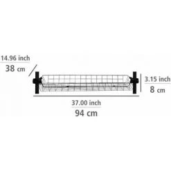 WENKO Panier Herkules, Pièce Détachée Pour Système De Rangement Télescopique Herkules, Lot De 2, Métal, 94x8x38 Cm, Noir 11 WENKO Panier Herkules, Pièce Détachée Pour Système De Rangement Télescopique Herkules, Lot De 2, Métal, 94x8x38 Cm, Noir -WENKO Soldes 55427565 5