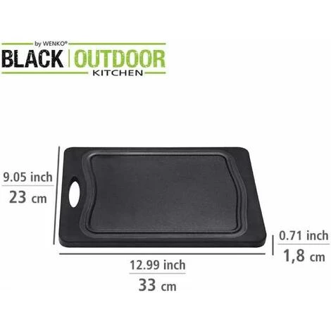 WENKO Planche à Découper Combi, Antidérapante Avec Un Côté En Plastique Antibactérien Pour Viande & Poisson Et Un Côté En Bambou & Plastique, Poignée & Sillon à Jus, 33 X 23 Cm, Noir/couleur Naturelle 7 WENKO Planche à Découper Combi, Antidérapante Avec Un Côté En Plastique Antibactérien Pour Viande & Poisson Et Un Côté En Bambou & Plastique, Poignée & Sillon à Jus, 33 X 23 Cm, Noir/couleur Naturelle – Image 5