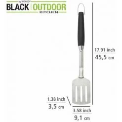 WENKO Spatule BBQ, Spatule Black Outdoor Kitchen Pour Grillades, Acier Inoxydable Avec Poignée Ergonomique En Plastique Noir Résistant à La Chaleur, Lave-vaisselle, 9,1 X 45,5 X 3,5 Cm 10 WENKO Spatule BBQ, Spatule Black Outdoor Kitchen Pour Grillades, Acier Inoxydable Avec Poignée Ergonomique En Plastique Noir Résistant à La Chaleur, Lave-vaisselle, 9,1 X 45,5 X 3,5 Cm -WENKO Soldes 55427568 4