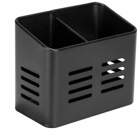 WENKO Panier à Couverts Baco, Corbeille Black Outdoor Kitchen En Métal Thermolaqué, Visuel élégant Noir Pour Le Rangement Des Couverts, Peut également Servir D'égouttoir à Couverts, 16 X 13,5 X 9 Cm 3 WENKO Panier à Couverts Baco, Corbeille Black Outdoor Kitchen En Métal Thermolaqué, Visuel élégant Noir Pour Le Rangement Des Couverts, Peut également Servir D'égouttoir à Couverts, 16 X 13,5 X 9 Cm