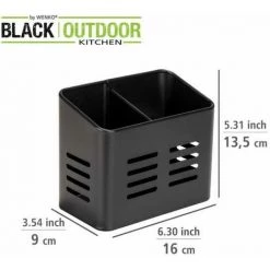 WENKO Panier à Couverts Baco, Corbeille Black Outdoor Kitchen En Métal Thermolaqué, Visuel élégant Noir Pour Le Rangement Des Couverts, Peut également Servir D'égouttoir à Couverts, 16 X 13,5 X 9 Cm 9 WENKO Panier à Couverts Baco, Corbeille Black Outdoor Kitchen En Métal Thermolaqué, Visuel élégant Noir Pour Le Rangement Des Couverts, Peut également Servir D'égouttoir à Couverts, 16 X 13,5 X 9 Cm -WENKO Soldes 55427574 3