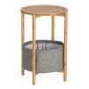 WENKO Table D'appoint Scandinave Avec Bac Rangement Tissu Bahari, Table De Nuit Dans Une Chambre, Bout De Canapé Et Tabouret Pour Plantes, Bambou, 42x60 Cm, Marron - Gris 2 WENKO Table D'appoint Scandinave Avec Bac Rangement Tissu Bahari, Table De Nuit Dans Une Chambre, Bout De Canapé Et Tabouret Pour Plantes, Bambou, 42x60 Cm, Marron - Gris -WENKO Soldes 55427579 1