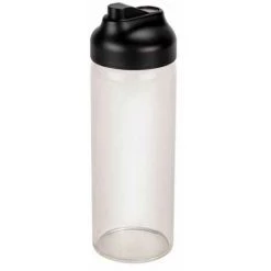WENKO Distributeur Huile & Vinaigre Flip, 450 Ml, Fermeture Automatique Après Versement De La Dose, Fonction Auto-flip, Bouteille En Verre, Bouchon En Acier Inoxydable & Plastique, Ø 6 X 20 Cm