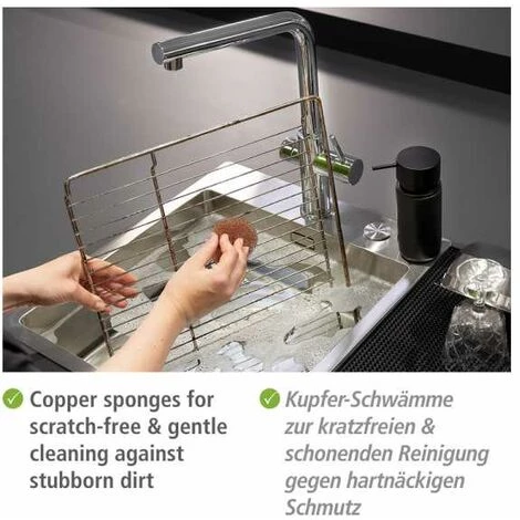 WENKO Boules De Nettoyage En Cuivre Cobi, Kit De 2 Boules En Fil De Cuivre, Nettoyage Doux & Sans Rayures Des Salissures Tenaces, Acier / Vitrocéramique / Porcelaine, Inoxydable, Ø 9 X 2,2 Cm Chacune 4 WENKO Boules De Nettoyage En Cuivre Cobi, Kit De 2 Boules En Fil De Cuivre, Nettoyage Doux & Sans Rayures Des Salissures Tenaces, Acier / Vitrocéramique / Porcelaine, Inoxydable, Ø 9 X 2,2 Cm Chacune – Image 2