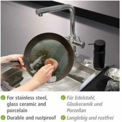 WENKO Boules De Nettoyage En Cuivre Cobi, Kit De 2 Boules En Fil De Cuivre, Nettoyage Doux & Sans Rayures Des Salissures Tenaces, Acier / Vitrocéramique / Porcelaine, Inoxydable, Ø 9 X 2,2 Cm Chacune 9 WENKO Boules De Nettoyage En Cuivre Cobi, Kit De 2 Boules En Fil De Cuivre, Nettoyage Doux & Sans Rayures Des Salissures Tenaces, Acier / Vitrocéramique / Porcelaine, Inoxydable, Ø 9 X 2,2 Cm Chacune -WENKO Soldes 55427582 3