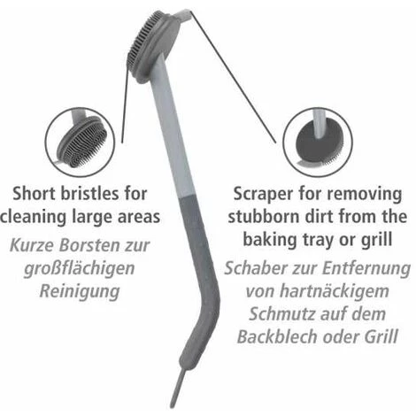 WENKO Brosse à Vaisselle Cuvo, En Plastique, Pour Nettoyer La Vaisselle, Poignée Ergonomique Et Racleur Pour Les Résidus Tenaces, Nettoyage Hygiénique, Lavable Au Lave-vaisselle, Ø 6 X 31 Cm, Gris 5 WENKO Brosse à Vaisselle Cuvo, En Plastique, Pour Nettoyer La Vaisselle, Poignée Ergonomique Et Racleur Pour Les Résidus Tenaces, Nettoyage Hygiénique, Lavable Au Lave-vaisselle, Ø 6 X 31 Cm, Gris – Image 3