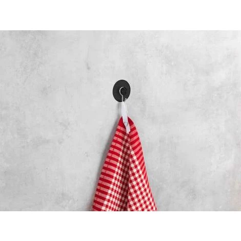 WENKO Crochet à Ventouse Nickel Noir, Kit De 4, Crochet à Ventouse Pratique, Fixation Sans Perçage, Pour Cuisine, Salle De Bain Et Maison, Humidifier L'arrière Et Fixer (l X H X P) 4,2 X 4,8 X 2 cm 5 WENKO Crochet à Ventouse Nickel Noir, Kit De 4, Crochet à Ventouse Pratique, Fixation Sans Perçage, Pour Cuisine, Salle De Bain Et Maison, Humidifier L'arrière Et Fixer (l X H X P) 4,2 X 4,8 X 2 cm – Image 3