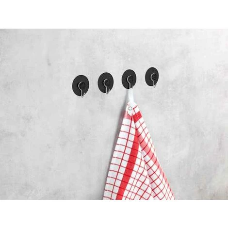 WENKO Crochet à Ventouse Nickel Noir, Kit De 4, Crochet à Ventouse Pratique, Fixation Sans Perçage, Pour Cuisine, Salle De Bain Et Maison, Humidifier L'arrière Et Fixer (l X H X P) 4,2 X 4,8 X 2 cm 6 WENKO Crochet à Ventouse Nickel Noir, Kit De 4, Crochet à Ventouse Pratique, Fixation Sans Perçage, Pour Cuisine, Salle De Bain Et Maison, Humidifier L'arrière Et Fixer (l X H X P) 4,2 X 4,8 X 2 cm – Image 4