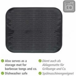 WENKO Support En Silicone, Black Outdoor Kitchen, Résistant à La Chaleur, Utilisation Polyvalente Comme Tapis D'égouttage Ou Support à Vaisselle, Lavable Au Lave-vaisselle, 29 X 1 X 23 Cm 9 WENKO Support En Silicone, Black Outdoor Kitchen, Résistant à La Chaleur, Utilisation Polyvalente Comme Tapis D'égouttage Ou Support à Vaisselle, Lavable Au Lave-vaisselle, 29 X 1 X 23 Cm -WENKO Soldes 55427588 3