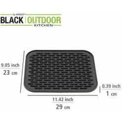 WENKO Support En Silicone, Black Outdoor Kitchen, Résistant à La Chaleur, Utilisation Polyvalente Comme Tapis D'égouttage Ou Support à Vaisselle, Lavable Au Lave-vaisselle, 29 X 1 X 23 Cm 10 WENKO Support En Silicone, Black Outdoor Kitchen, Résistant à La Chaleur, Utilisation Polyvalente Comme Tapis D'égouttage Ou Support à Vaisselle, Lavable Au Lave-vaisselle, 29 X 1 X 23 Cm -WENKO Soldes 55427588 4
