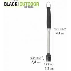 WENKO Pinceau BBQ En Silicone, Pinceau Black Outdoor Kitchen En Silicone Noir & En Acier Inoxydable Avec Poignée Résistante à La Chaleur En Plastique TPR, Lavable Au Lave-vaisselle, 4,2 X 43 X 2,4 Cm 10 WENKO Pinceau BBQ En Silicone, Pinceau Black Outdoor Kitchen En Silicone Noir & En Acier Inoxydable Avec Poignée Résistante à La Chaleur En Plastique TPR, Lavable Au Lave-vaisselle, 4,2 X 43 X 2,4 Cm -WENKO Soldes 55427594 4