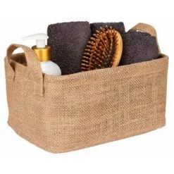 WENKO Panier De Rangement Juna M, Corbeille Décorative Pour Le Rangement Ordonné D'accessoires Comme P.ex. Des Vêtements, équipé De Deux Poignées, Matériau Extérieur 100 % Jute, 24 X 17 X 17 Cm, Brun 9 WENKO Panier De Rangement Juna M, Corbeille Décorative Pour Le Rangement Ordonné D'accessoires Comme P.ex. Des Vêtements, équipé De Deux Poignées, Matériau Extérieur 100 % Jute, 24 X 17 X 17 Cm, Brun -WENKO Soldes 55427607 3