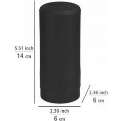 WENKO Distributeur De Liquide Vaisselle Easy Squeez-e Pour La Cuisine, Haut De Gamme, Dosage Facile, Distributeur De Savon En Silicone Anti-fuite, Contenance 250 ml, Ø 6 X 14 Cm, Noir -WENKO Soldes 55427609 4
