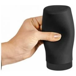 WENKO Distributeur De Liquide Vaisselle Easy Squeez-e Pour La Cuisine, Haut De Gamme, Dosage Facile, Distributeur De Savon En Silicone Anti-fuite, Contenance 250 ml, Ø 6 X 14 Cm, Noir -WENKO Soldes 55427609 5