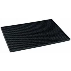 WENKO Tapis égouttoir Pour La Vaisselle Maxi, En Caoutchouc De Haute Qualité, Extra Large Avec Structure à Picots Pour Séchage De Vaisselle & Verres, Lavable Au Lave-vaisselle, 40 X 30 Cm, Noir