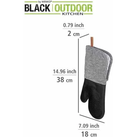 WENKO Gants De Cuisine Pour Grill Ada, Kit De 2 Avec Surface Des Paumes En Silicone, Protection Fiable Grâce Aux Manches Extra-longues, Agréables à Porter & Nettoyage Facile, 18 X 38 X 2 Cm, Noir/gris 6 WENKO Gants De Cuisine Pour Grill Ada, Kit De 2 Avec Surface Des Paumes En Silicone, Protection Fiable Grâce Aux Manches Extra-longues, Agréables à Porter & Nettoyage Facile, 18 X 38 X 2 Cm, Noir/gris – Image 4