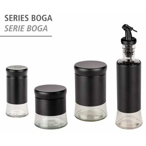 WENKO Pot De Conservation En Verre Boga, Contenance 600 Ml, Boîte Black Outdoor Kitchen Avec Couvercle En Plastique à Visser En Acier Inoxydable Et Verre, Pour Conserver Des Condiments, Ø 9 X 15 Cm 7 WENKO Pot De Conservation En Verre Boga, Contenance 600 Ml, Boîte Black Outdoor Kitchen Avec Couvercle En Plastique à Visser En Acier Inoxydable Et Verre, Pour Conserver Des Condiments, Ø 9 X 15 Cm – Image 5