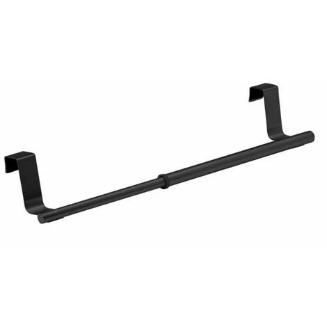 WENKO Porte-serviettes Pour Portes, Support à Serviettes Extensible Pour Cuisine Et Salle De Bain, à Suspendre Au Tiroir & à La Porte D'armoire, Sans Perçage, Acier Inoxydable, 22-35 X 6 X 7 Cm, Noir 4 WENKO Porte-serviettes Pour Portes, Support à Serviettes Extensible Pour Cuisine Et Salle De Bain, à Suspendre Au Tiroir & à La Porte D'armoire, Sans Perçage, Acier Inoxydable, 22-35 X 6 X 7 Cm, Noir – Image 2