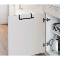 WENKO Porte-serviettes Pour Portes, Support à Serviettes Extensible Pour Cuisine Et Salle De Bain, à Suspendre Au Tiroir & à La Porte D'armoire, Sans Perçage, Acier Inoxydable, 22-35 X 6 X 7 Cm, Noir 11 WENKO Porte-serviettes Pour Portes, Support à Serviettes Extensible Pour Cuisine Et Salle De Bain, à Suspendre Au Tiroir & à La Porte D'armoire, Sans Perçage, Acier Inoxydable, 22-35 X 6 X 7 Cm, Noir -WENKO Soldes 55427628 5