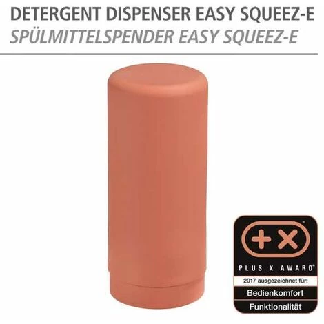 WENKO Distributeur De Liquide Vaisselle Easy Squeez-e Pour La Cuisine Rouge, Haut De Gamme, Dosage Facile, Distributeur De Savon En Silicone Anti-fuite, Contenance 250 ml, Ø 6 X 14 Cm, Rouge Tuile 4 WENKO Distributeur De Liquide Vaisselle Easy Squeez-e Pour La Cuisine Rouge, Haut De Gamme, Dosage Facile, Distributeur De Savon En Silicone Anti-fuite, Contenance 250 ml, Ø 6 X 14 Cm, Rouge Tuile – Image 2