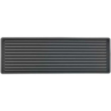 WENKO Support Pour évier Pico, Tapis En Caoutchouc Fin à Structure Rainurée Pour éponges, Savons Ou Liquide Vaisselle, Haute Qualité, Compatible Avec Le Lave-vaisselle, 24 X 1 X 8 Cm, Gris 7 WENKO Support Pour évier Pico, Tapis En Caoutchouc Fin à Structure Rainurée Pour éponges, Savons Ou Liquide Vaisselle, Haute Qualité, Compatible Avec Le Lave-vaisselle, 24 X 1 X 8 Cm, Gris – Image 5