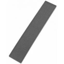 WENKO Tapis D'égouttage à Vaisselle Slim, Tapis étroit En Caoutchouc à Picots Pour Sécher Vaisselle & Verres, Tapis D'évier En Plastique Haute Qualité, Compatible Lave-vaisselle, 8 X 42 Cm, Gris