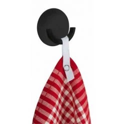 WENKO Crochet Mural Rondo, Crochet Autoadhésif En Acier Inoxydable, Fixation Facile Sans Perçage, Idéal Pour Cuisine, Salle De Bain Et Maison, (l/h X P) : Ø 5,5 X 2,5 Cm, Aspect Moderne Noir Mat 7 WENKO Crochet Mural Rondo, Crochet Autoadhésif En Acier Inoxydable, Fixation Facile Sans Perçage, Idéal Pour Cuisine, Salle De Bain Et Maison, (l/h X P) : Ø 5,5 X 2,5 Cm, Aspect Moderne Noir Mat -WENKO Soldes 55427638 2