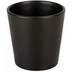 WENKO Pot à Herbes Noir, Récipient Black Outdoor Kitchen Pour Herbes Aromatiques, Céramique Haute Qualité, Boîte Décorative Pour Poser Les Herbes Sur La Table Ou à Côté Du Grill, ∅ 13 X 13 Cm, Noir