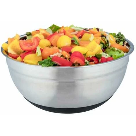 WENKO Bol Inox Aru 4 Litres, Bol En Acier Inoxydable Black Outdoor Kitchen Avec Surface Antidérapante En Silicone Noir Sur Le Dessous Pour Une Tenue Stable, Lavable Au Lave-vaisselle, Ø 26 X 12 Cm 7 WENKO Bol Inox Aru 4 Litres, Bol En Acier Inoxydable Black Outdoor Kitchen Avec Surface Antidérapante En Silicone Noir Sur Le Dessous Pour Une Tenue Stable, Lavable Au Lave-vaisselle, Ø 26 X 12 Cm – Image 5