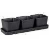 WENKO Kit De Bols Snack & Dip, 4 Pièces, Petit Plateau Avec 3 Bols, Contenance De 3 X 300 Ml, Céramique Haute Qualité, Accessoires Black Outdoor Kitchen, Pour Tapas Et Snacks, 30 X 10 X 8 Cm, Noir 2 WENKO Kit De Bols Snack & Dip, 4 Pièces, Petit Plateau Avec 3 Bols, Contenance De 3 X 300 Ml, Céramique Haute Qualité, Accessoires Black Outdoor Kitchen, Pour Tapas Et Snacks, 30 X 10 X 8 Cm, Noir -WENKO Soldes 55427643 1