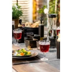 WENKO Kit De Bols Snack & Dip, 4 Pièces, Petit Plateau Avec 3 Bols, Contenance De 3 X 300 Ml, Céramique Haute Qualité, Accessoires Black Outdoor Kitchen, Pour Tapas Et Snacks, 30 X 10 X 8 Cm, Noir -WENKO Soldes 55427643 5
