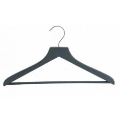 WENKO Cintre à Vêtements Tokio, Kit De 2 Cintres En Bois, Revêtement Antidérapant, Finition Mate, Avec Tige Pour Pantalons & Crochet Pivotable, (l X H X P) : 43 X 23,5 X 1 Cm, Au Visuel Moderne Gris 7 WENKO Cintre à Vêtements Tokio, Kit De 2 Cintres En Bois, Revêtement Antidérapant, Finition Mate, Avec Tige Pour Pantalons & Crochet Pivotable, (l X H X P) : 43 X 23,5 X 1 Cm, Au Visuel Moderne Gris -WENKO Soldes 55427646 3