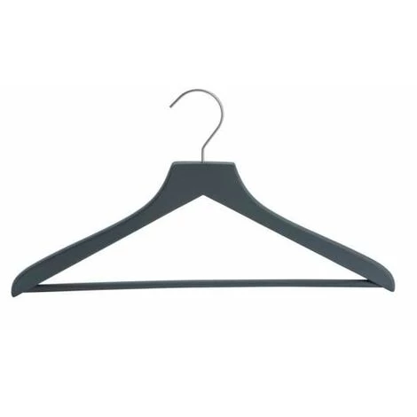 WENKO Cintre à Vêtements Tokio, Kit De 2 Cintres En Bois, Revêtement Antidérapant, Finition Mate, Avec Tige Pour Pantalons & Crochet Pivotable, (l X H X P) : 43 X 23,5 X 1 Cm, Au Visuel Moderne Gris 5 WENKO Cintre à Vêtements Tokio, Kit De 2 Cintres En Bois, Revêtement Antidérapant, Finition Mate, Avec Tige Pour Pantalons & Crochet Pivotable, (l X H X P) : 43 X 23,5 X 1 Cm, Au Visuel Moderne Gris – Image 3