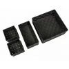 WENKO Corbeille De Bain Adria Noire, Kit De 4, Décorative Pour Le Rangement Et L'organisation Aux Dimensions S, M & L Pour Cuisine, Salle De Bain Et Maison, Organiseur En Polypropylène Robuste