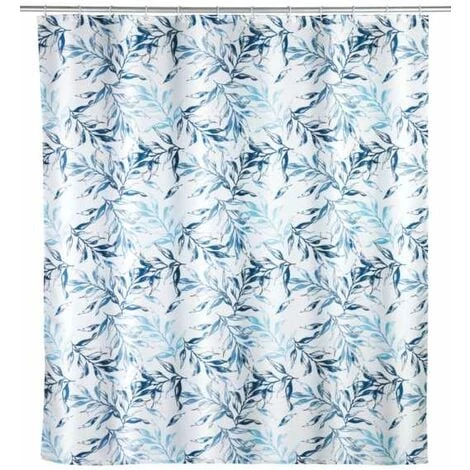 WENKO Rideau De Douche Anti-moisissure Catala, Rideau Textile Antibactérien Pour La Douche Et La Baignoire, Lavable & Hydrofuge, Avec 12 Anneaux à Fixer Sur Une Barre De Douche, 180 X 200 Cm 3 WENKO Rideau De Douche Anti-moisissure Catala, Rideau Textile Antibactérien Pour La Douche Et La Baignoire, Lavable & Hydrofuge, Avec 12 Anneaux à Fixer Sur Une Barre De Douche, 180 X 200 Cm