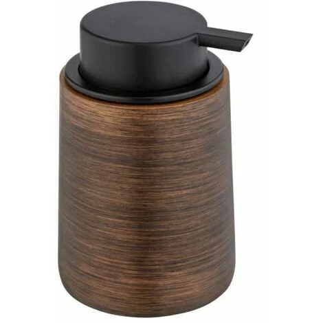 WENKO Distributeur De Savon Palena, Distributeur à Pompe Rechargeable, Polyrésine De Haute Qualité Et Large Tête De Pompe, Jusqu'à 250 Ml De Savon Ou De Liquide Vaisselle, 10 X 14 X 8,5 Cm, Bronze 3 WENKO Distributeur De Savon Palena, Distributeur à Pompe Rechargeable, Polyrésine De Haute Qualité Et Large Tête De Pompe, Jusqu'à 250 Ml De Savon Ou De Liquide Vaisselle, 10 X 14 X 8,5 Cm, Bronze