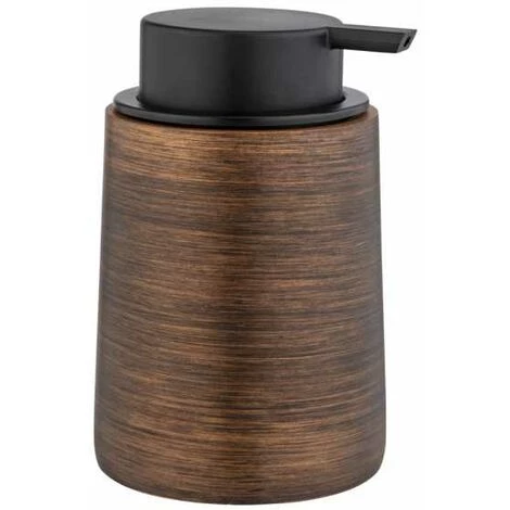 WENKO Distributeur De Savon Palena, Distributeur à Pompe Rechargeable, Polyrésine De Haute Qualité Et Large Tête De Pompe, Jusqu'à 250 Ml De Savon Ou De Liquide Vaisselle, 10 X 14 X 8,5 Cm, Bronze 4 WENKO Distributeur De Savon Palena, Distributeur à Pompe Rechargeable, Polyrésine De Haute Qualité Et Large Tête De Pompe, Jusqu'à 250 Ml De Savon Ou De Liquide Vaisselle, 10 X 14 X 8,5 Cm, Bronze – Image 2