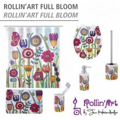 WENKO Distributeur De Savon Rollin'Art Full Bloom, Distributeur à Pompe Rechargeable En Céramique De 360 Ml Pour Savon, Liquide Vaisselle Ou Désinfectant Avec Motif Champ De Fleurs, 8,5 X 18 X 7 Cm -WENKO Soldes 55471294 4