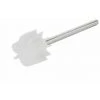 WENKO Brosse à WC De Rechange Blanche Avec Tête à Lamelles En Silicone, Brosse à WC à Tête En Silicone Durable Avec Effet Spécialement Antiadhésif & Manche En Inox, Ø 7,5 X 35,5 Cm