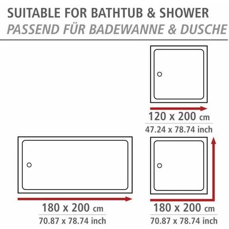 WENKO Rideau De Douche Rollin'Art Full Bloom, Rideau De Baignoire Textile Hydrofuge 100 % Polyester à Motif Prairie Fleurie & Bande De Lest, Lavable à 30°C, 12 Anneaux Inclus, 180 X 200 Cm 6 WENKO Rideau De Douche Rollin'Art Full Bloom, Rideau De Baignoire Textile Hydrofuge 100 % Polyester à Motif Prairie Fleurie & Bande De Lest, Lavable à 30°C, 12 Anneaux Inclus, 180 X 200 Cm – Image 4