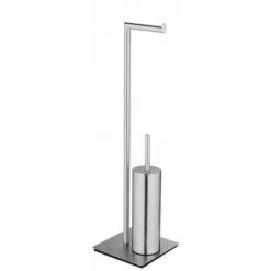 WENKO Kit D'accessoires Pour WC Sur Pied Recco, Porte-brosse WC Et Distributeur Papier Toilette En Inox Satiné Sur Plaque Lourde D'une Bonne Stabilité, Brosse WC à Tête En Silicone, 20 X 71,5 X 20 Cm 9 WENKO Kit D'accessoires Pour WC Sur Pied Recco, Porte-brosse WC Et Distributeur Papier Toilette En Inox Satiné Sur Plaque Lourde D'une Bonne Stabilité, Brosse WC à Tête En Silicone, 20 X 71,5 X 20 Cm -WENKO Soldes 55471310 3