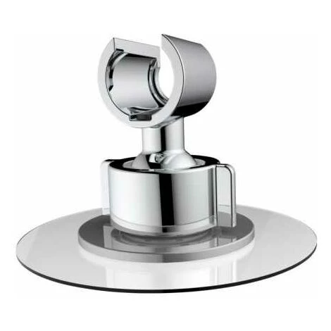 WENKO Support De Pomme De Douche 360°, Support De Douchette En Plastique à Fixer Sans Percer Sur Surface Lisse Avec Tampon Adhésif, Pomme De Douche Réglable à 360°, (L/P X H) : Ø 8 X 7,5 Cm, Chrome 3 WENKO Support De Pomme De Douche 360°, Support De Douchette En Plastique à Fixer Sans Percer Sur Surface Lisse Avec Tampon Adhésif, Pomme De Douche Réglable à 360°, (L/P X H) : Ø 8 X 7,5 Cm, Chrome