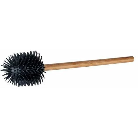 WENKO Brosse WC En Silicone, Brosse De Rechange Pour WC Avec Manche En Bambou Et Tête Interchangeable En Silicone Pour Un Nettoyage Hygiénique Des Toilettes, (L/P X H) : Ø 7,5 X 35 Cm, Marron/noir 7 WENKO Brosse WC En Silicone, Brosse De Rechange Pour WC Avec Manche En Bambou Et Tête Interchangeable En Silicone Pour Un Nettoyage Hygiénique Des Toilettes, (L/P X H) : Ø 7,5 X 35 Cm, Marron/noir – Image 5