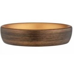 WENKO Porte-savon Palena, Support à Savon Rond Pour Ranger Les Savons Solides Ou Les Shampooings, En Polyrésine De Haute Qualité Et Au Design élégant, (L/P X H) : Ø 10,5 X 2,5 Cm, Bronze -WENKO Soldes 55471322 3