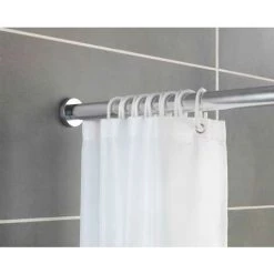 WENKO Barre De Douche Extensible Luz Brillant, Tringle Rideau De Douche Télescopique Avec Adaptateur Mural, Fixation Sans Perçage Par Torsion, Aluminium Inoxydable - Plastique, Ø0,28x70-115 Cm 11 WENKO Barre De Douche Extensible Luz Brillant, Tringle Rideau De Douche Télescopique Avec Adaptateur Mural, Fixation Sans Perçage Par Torsion, Aluminium Inoxydable - Plastique, Ø0,28x70-115 Cm -WENKO Soldes 55772950 5