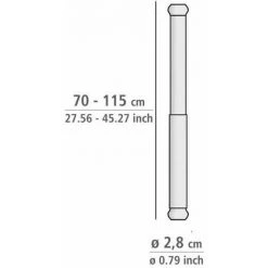 WENKO Barre De Douche Extensible Luz Blanc, Tringle Rideau De Douche Télescopique Avec Adaptateur Mural, Fixation Sans Perçage Par Torsion, Aluminium Inoxydable - Plastique, Ø 28 Mm X 70 - 115 Cm, Blanc 8 WENKO Barre De Douche Extensible Luz Blanc, Tringle Rideau De Douche Télescopique Avec Adaptateur Mural, Fixation Sans Perçage Par Torsion, Aluminium Inoxydable - Plastique, Ø 28 Mm X 70 - 115 Cm, Blanc -WENKO Soldes 55772954 2