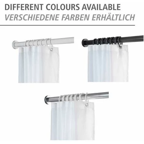 WENKO Barre De Douche Extensible Luz Blanc, Tringle Rideau De Douche Télescopique Avec Adaptateur Mural, Fixation Sans Perçage Par Torsion, Aluminium Inoxydable - Plastique, Ø 28 Mm X 70 - 115 Cm, Blanc 6 WENKO Barre De Douche Extensible Luz Blanc, Tringle Rideau De Douche Télescopique Avec Adaptateur Mural, Fixation Sans Perçage Par Torsion, Aluminium Inoxydable - Plastique, Ø 28 Mm X 70 - 115 Cm, Blanc – Image 4